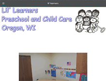 Tablet Screenshot of lillearnerschildcare.com